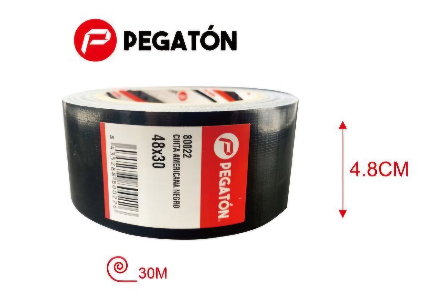 Precinto o cinta americana negra 4.8cm x 30m