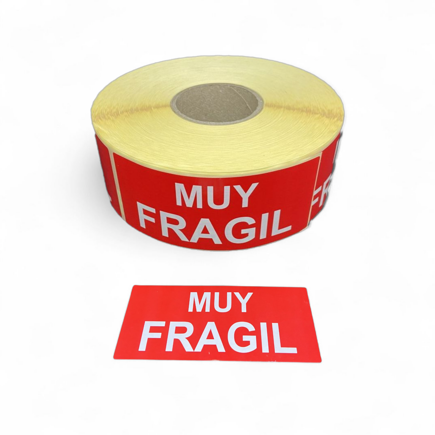 Etiquetas Adhesivas “MUY FRÁGIL” – 50x120 mm – Señalización para Paquetería y Embalaje Profesional