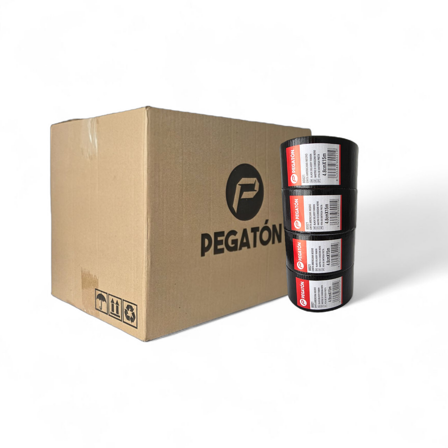 Precinto Adhesivo Americano Negro 4.8mc x 15m