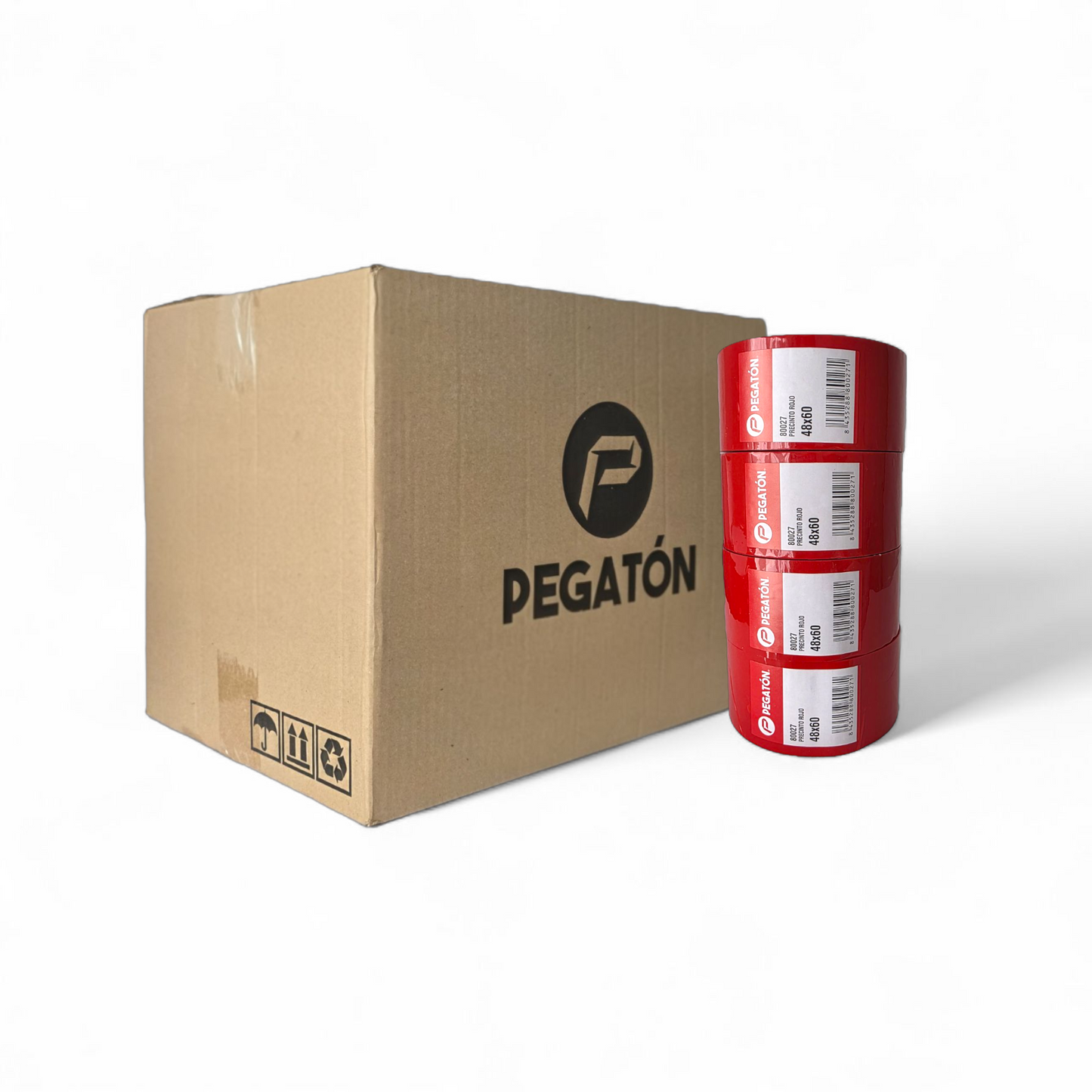 Precinto Adhesivo Rojo 4.8cm x 60m